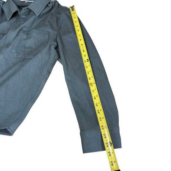 Zara Top Women's Shacket Green Snap Front Pockets L Fishermancore Fishing Preppy - Picture 8 of 10